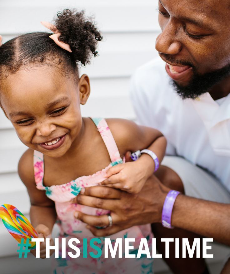 Sharing a treat together is a mealtime moment.