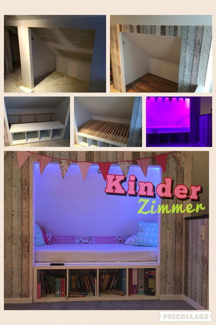 Bett in Dachschräge aus Gipskarton und Ikea #drywall #roofsl