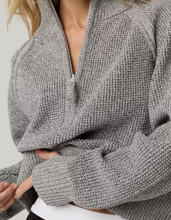 OFFLINE By Aerie Cool Down Quarter Zip Sweater | OFFLINE