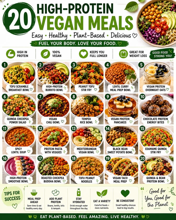 Looking for easy high-protein vegan meals that are healthy, 