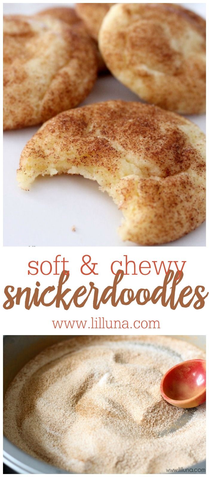 Super soft and full of cinnamon - these Snickerdoodle Cookie