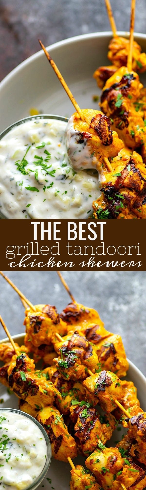 Hands down the BEST grilled tandoori chicken skewers you wil