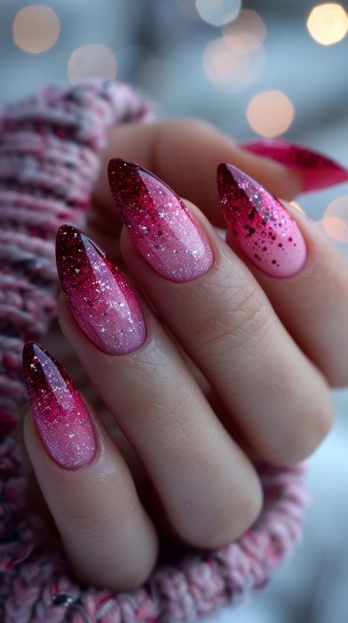 Experience the enchanting allure of our Pink Ombre Nails ass