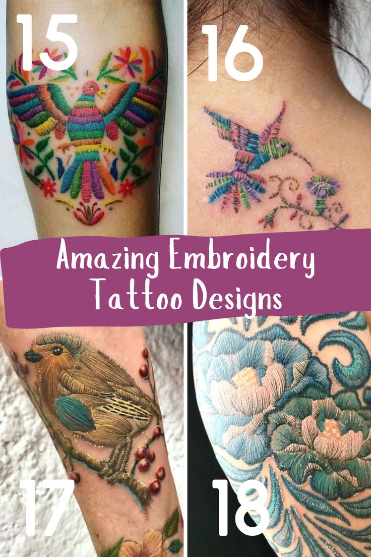 Extraordinary Embroidery Tattoo Ideas - So Realistic! - tatt