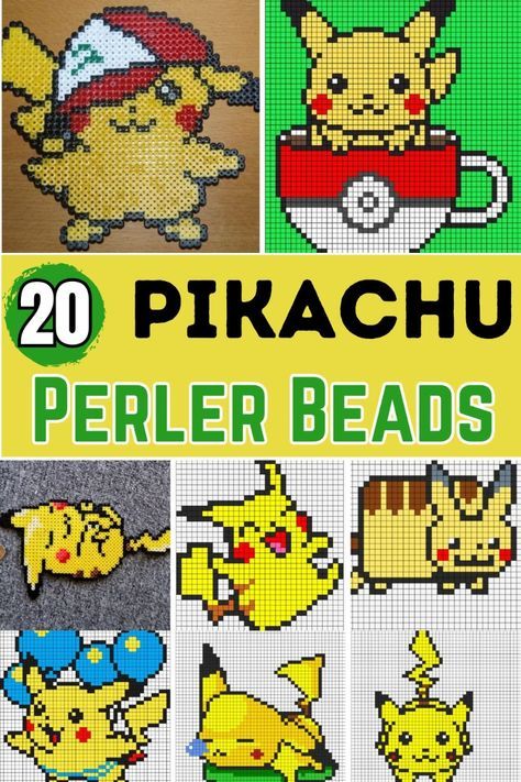 20 Pikachu Perler Bead Patterns #BeadingPatterns #BeadingPat