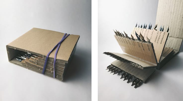 DIY Cardboard Nib Organizer | by www.chavelli.com
