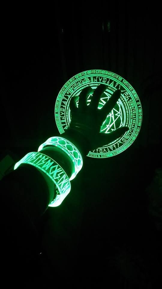 Doutor Strange Costume com LED Magic Elements