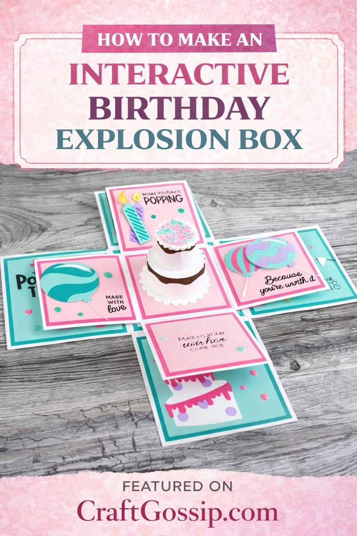 How to Make an Interactive Birthday Explosion Box – Card Mak