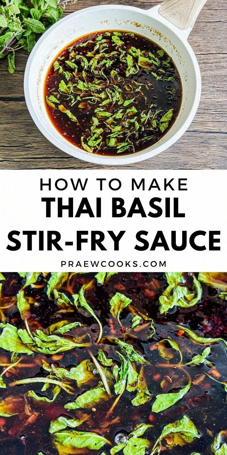Thai basil sauce for stir-fry is a quick and easy way to add