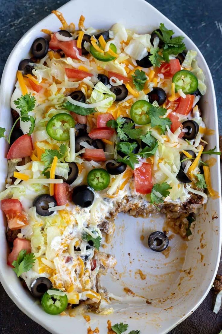 This Low Carb Taco Casserole Recipe is the perfect dinner id