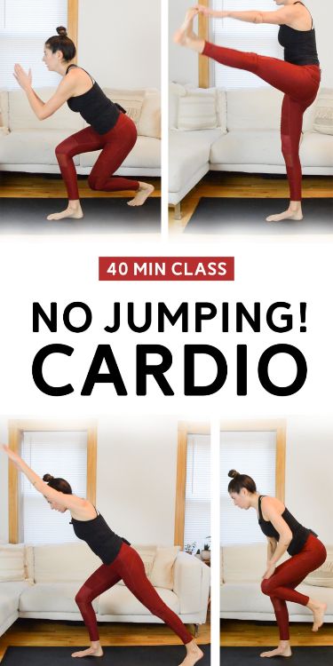 No jumping cardio workout you can do at home. No equipment c