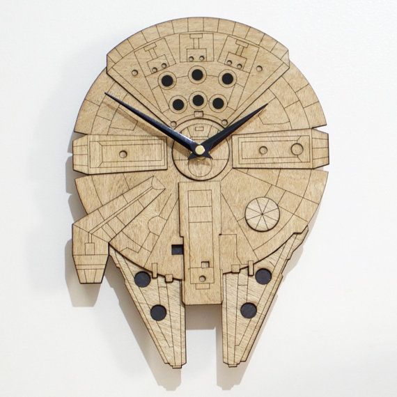 The Millennium Falcon inspired wall clock by HamsterCheeksSt