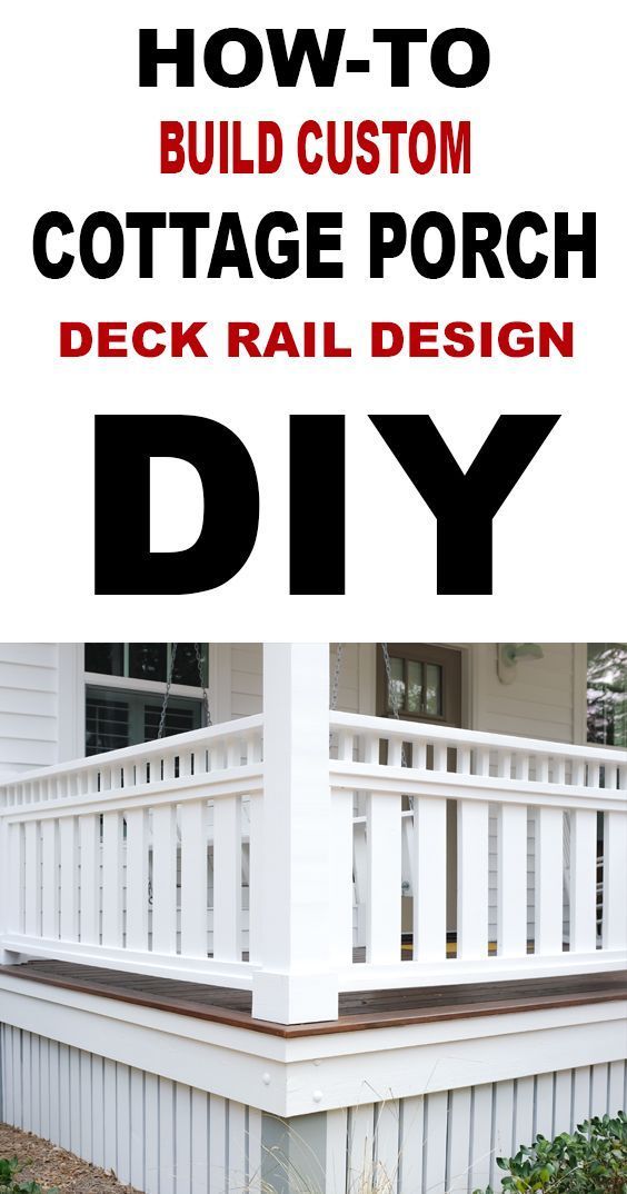 Learn how to build this DIY Cottage Porch or Deck Rail...#wo
