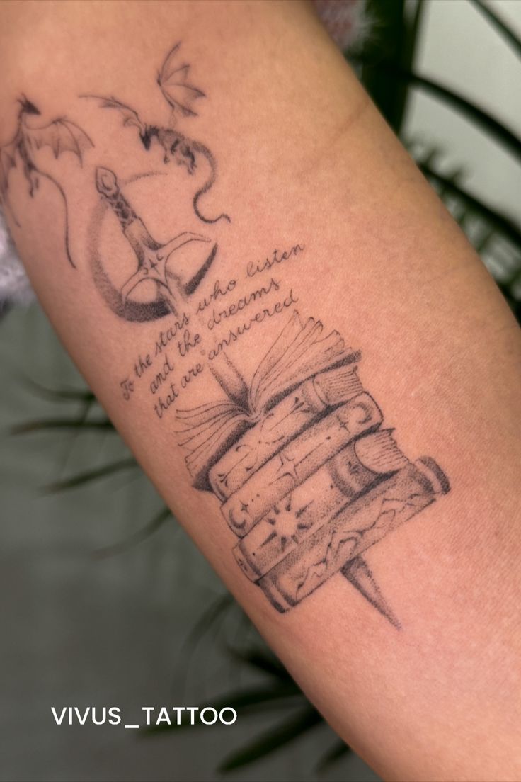 book reader tattoo idea