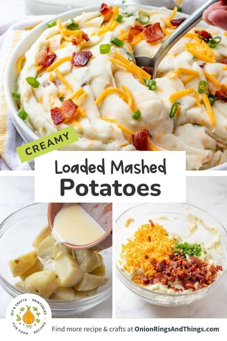 Loaded Mashed Potatoes are the ultimate side dish! It’s crea