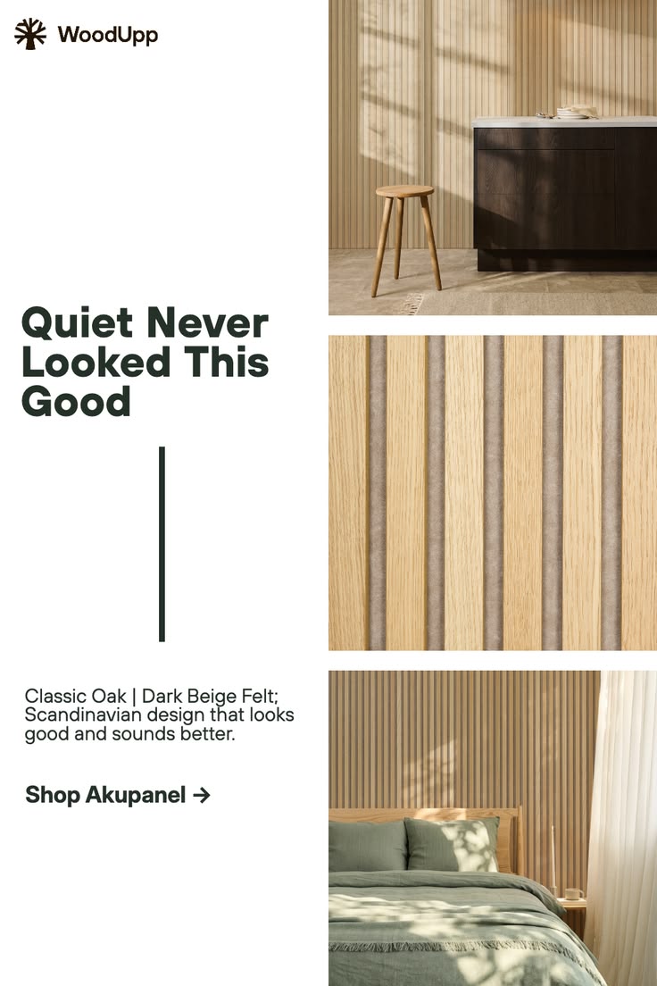 Classic Oak Akupanel oak acoustic panels are made from real 