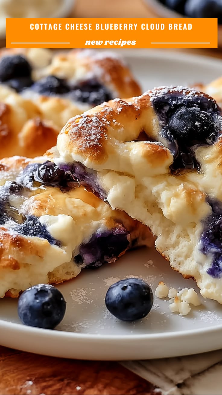 Soft, airy, and naturally sweet, this Cottage Cheese Blueber