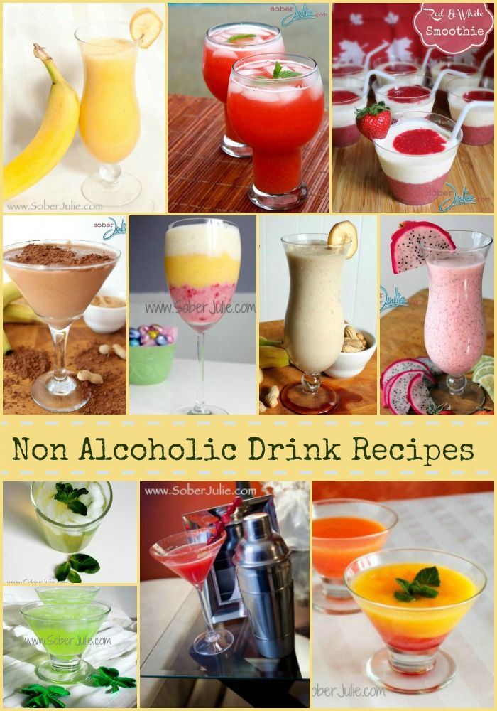 My Top 10 Non Alcoholic Drink Recipes - @SoberJulie.com #dri