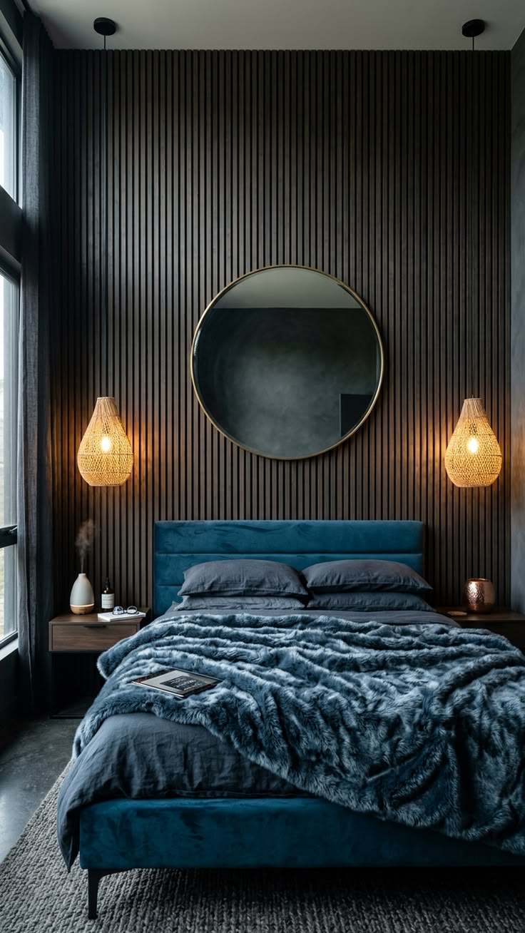 "A beautifully slatted wall adds an awesome architectural el