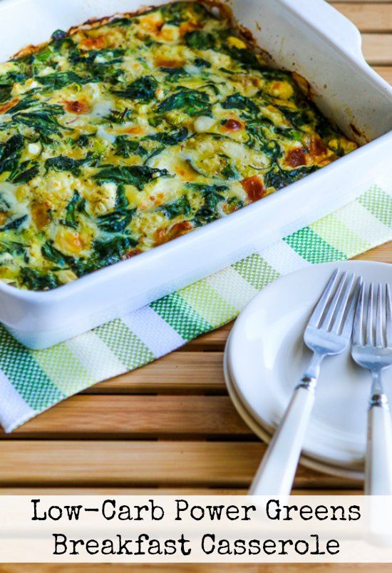 #betterbreakfastmonth Low-Carb Power Greens Breakfast Casser