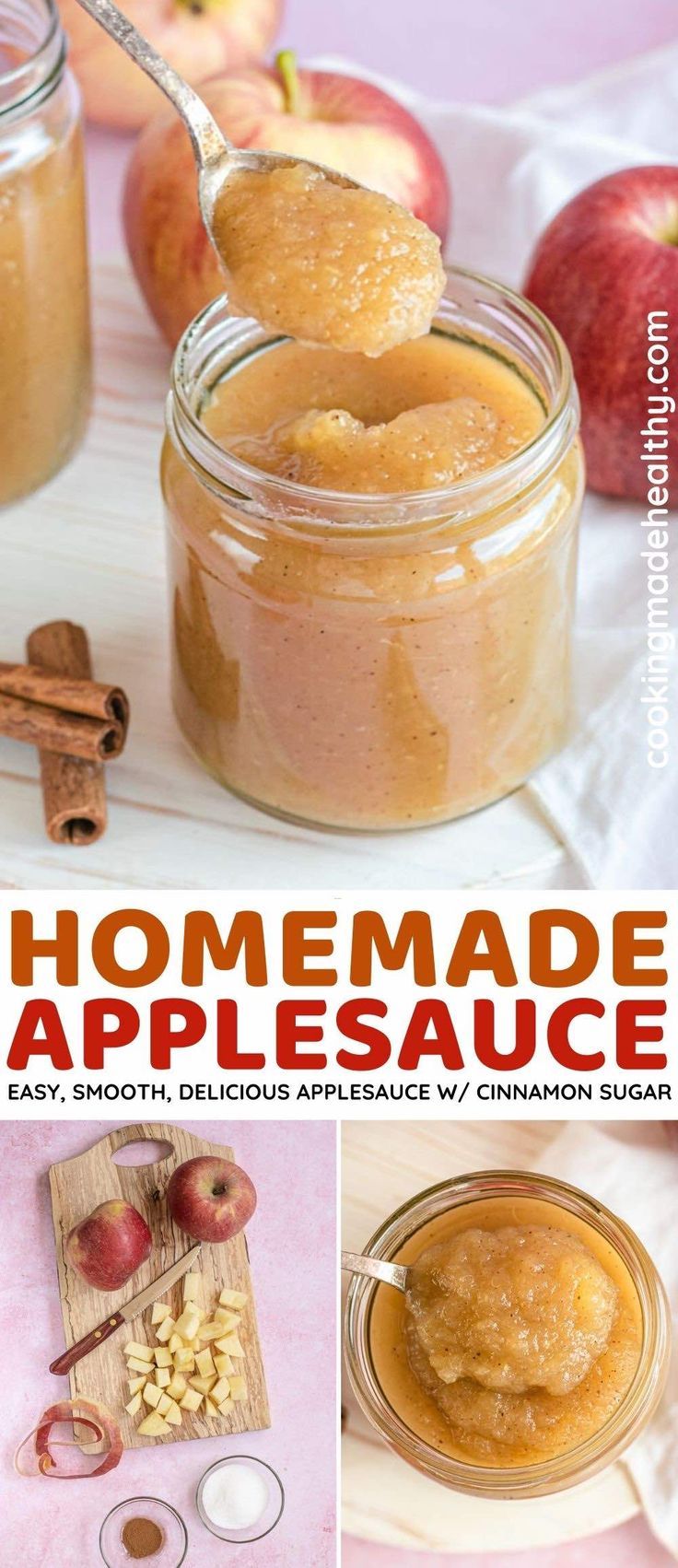 Homemade Applesauce is a smooth, delicious Autumn classic. I
