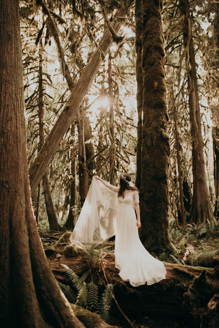 This bride said "I do" in the middle a forest, and it was so