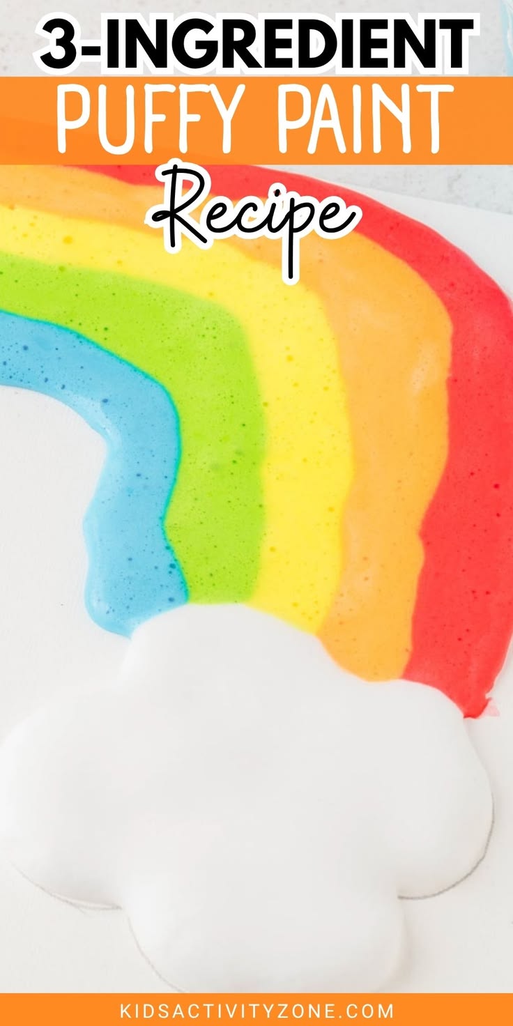Make homemade puffy paint with just a few simple ingredients