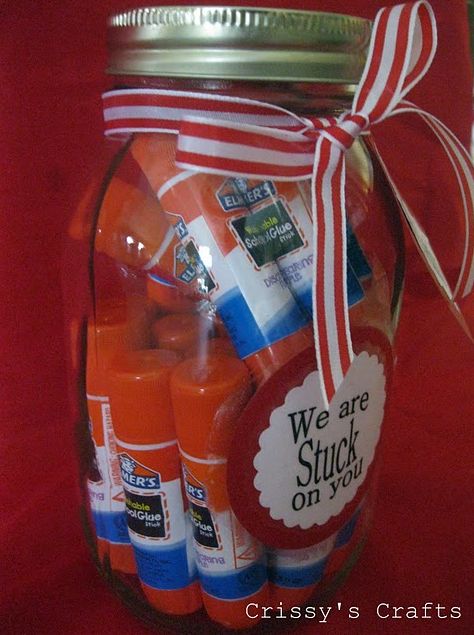 teacher appriciation gift. (Glue Sticks) We Are STUCK On You