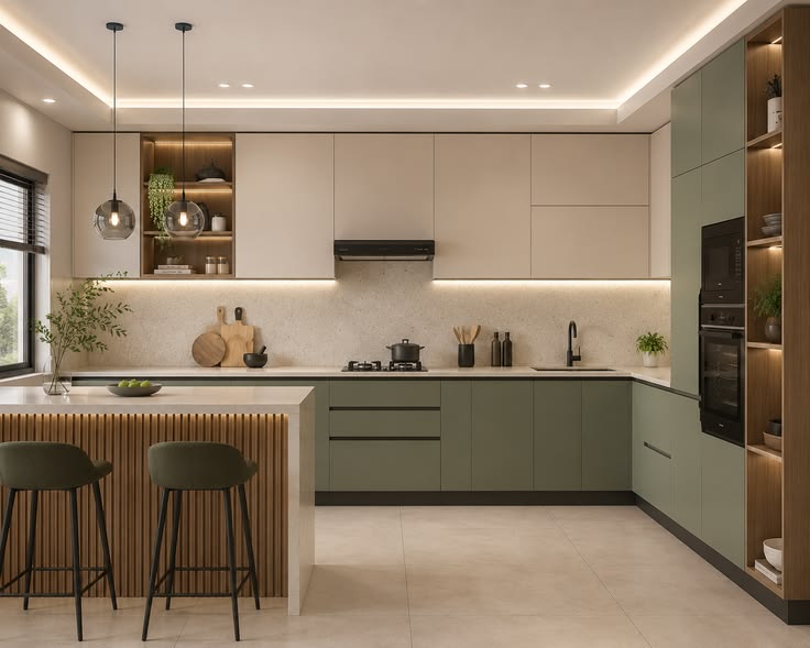 Dreaming of a sleek and organized kitchen? ✨ This modern mod