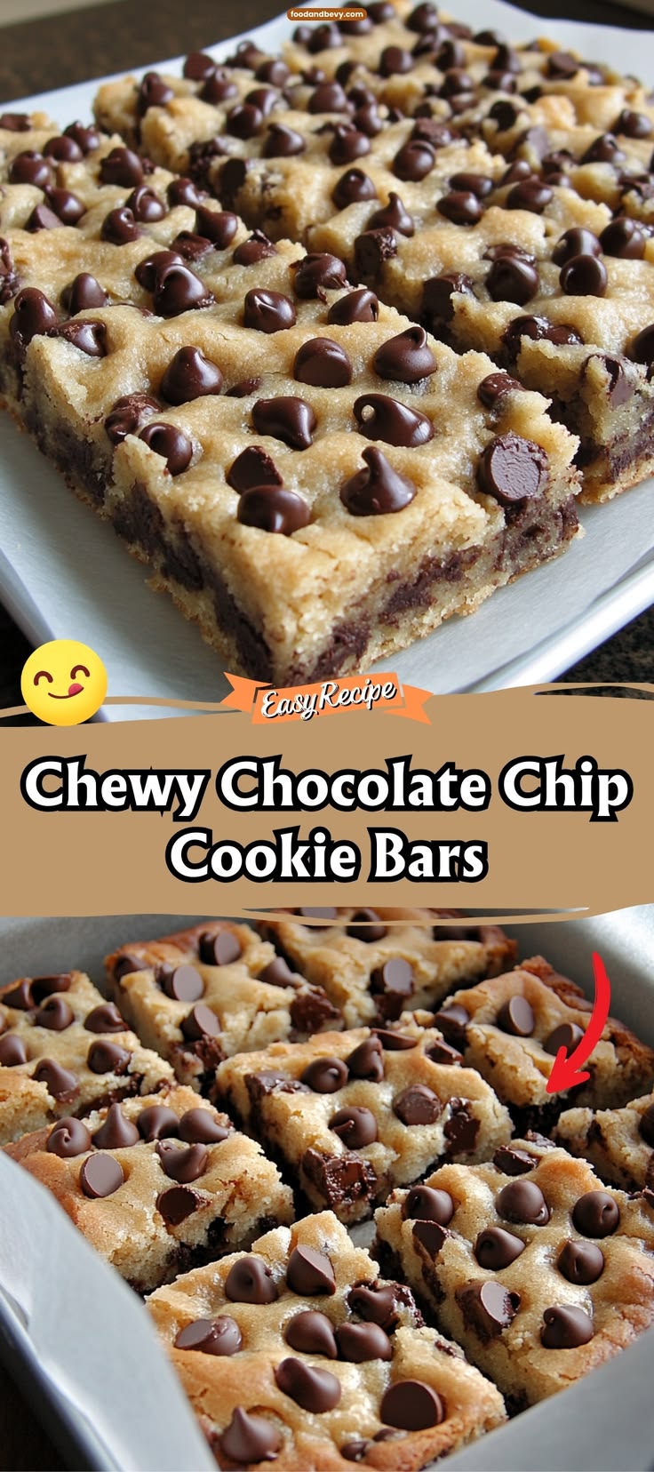 Chewy Chocolate Chip Cookie Bars