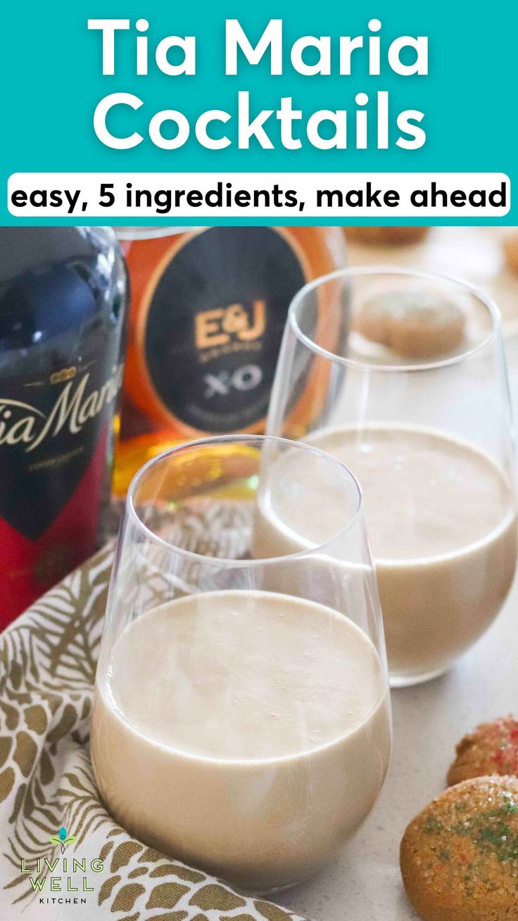 Tia Maria cocktails are rich and creamy after-dinner drinks 