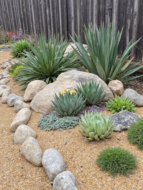 32 Budget-Friendly Rock and Gravel Designs Along a Fence – B
