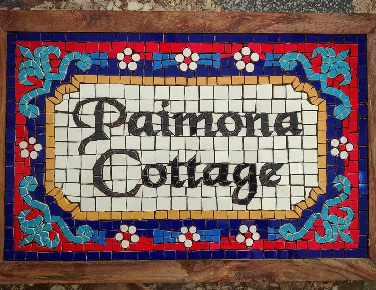 The cutest #housenameplate #mothersdaygift in hand cut tile 