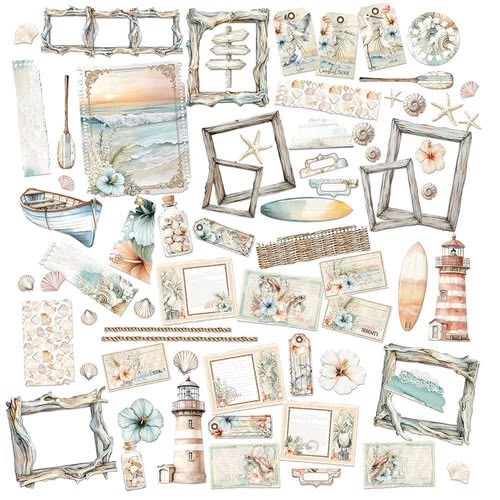 49 and Market - Coastal Soul Collection - Die-Cut Elements |