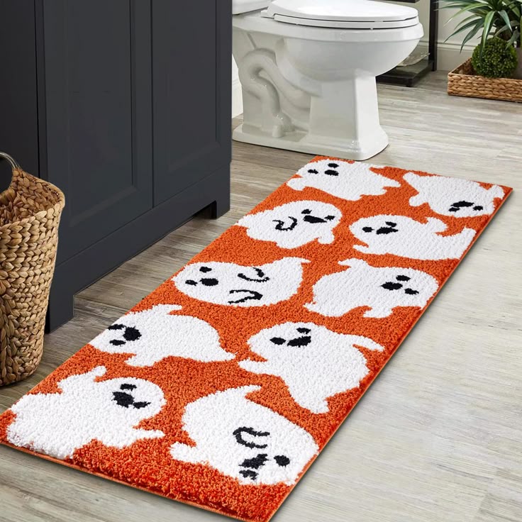 PRICES MAY VARY. -- SPOOKY BATH RUNNER HALLOWEEN BATHROOM DE