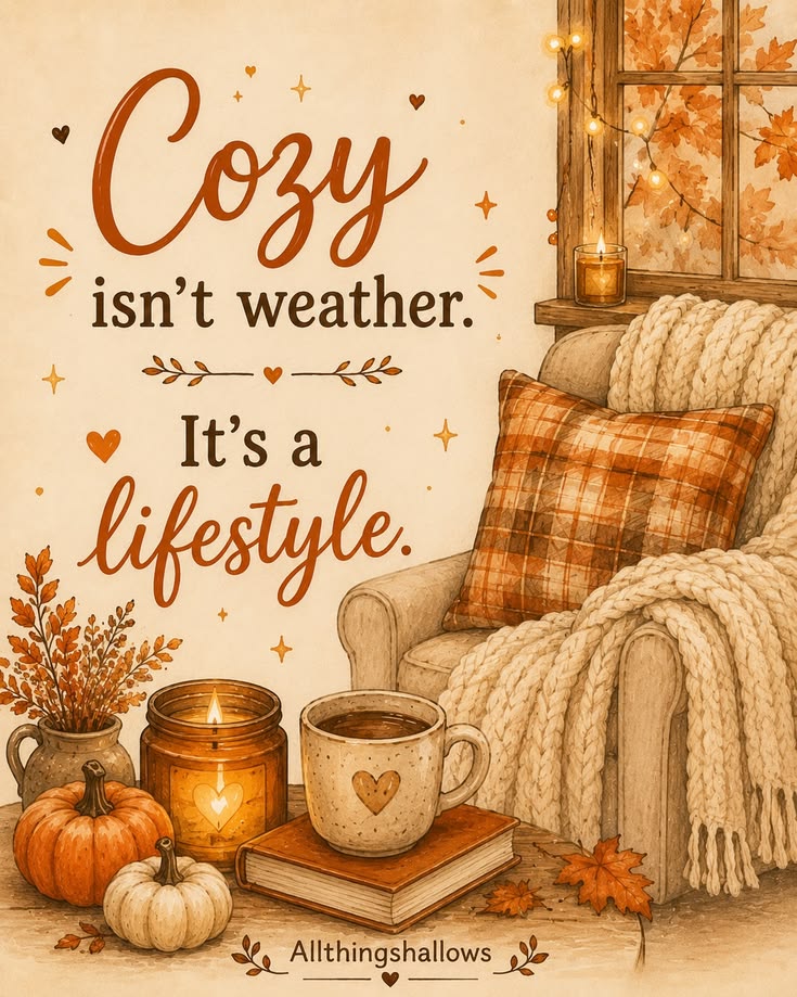 Cozy is a Lifestyle. ☕  People often think cozy depends on t