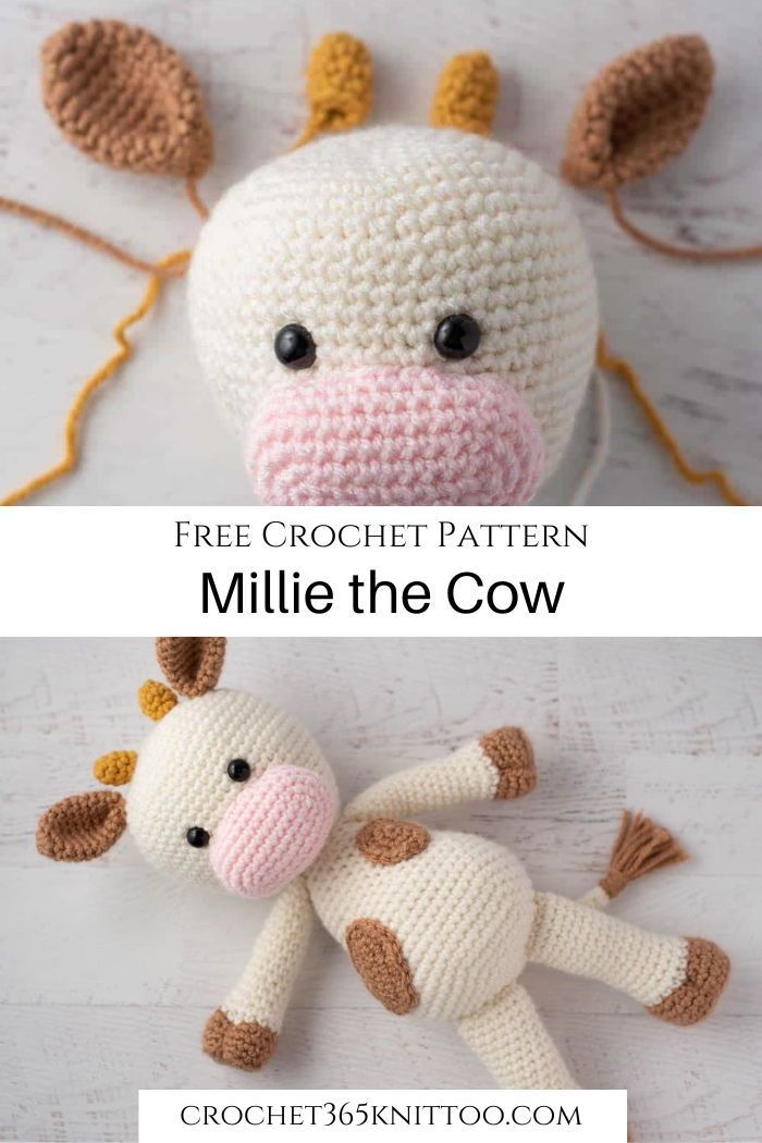 I just want to give this crochet cow a big hug! #crochet #cr
