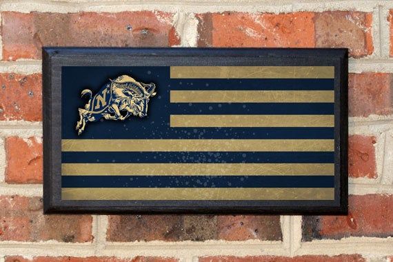US Navy Flag Midshipmen Get Em Goat Wall Art Sign Plaque Gif