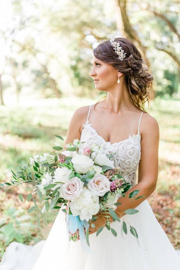 A Dusty Blue Barn Wedding with Romantic Details Galore #wedd