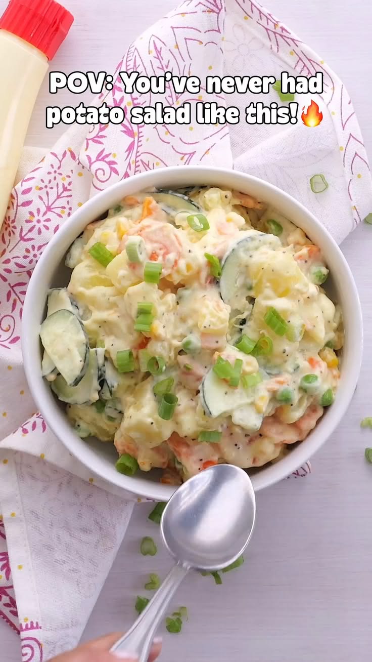 Japanese potato salad hits different 🥔🥕🥒 Creamy, a little ta