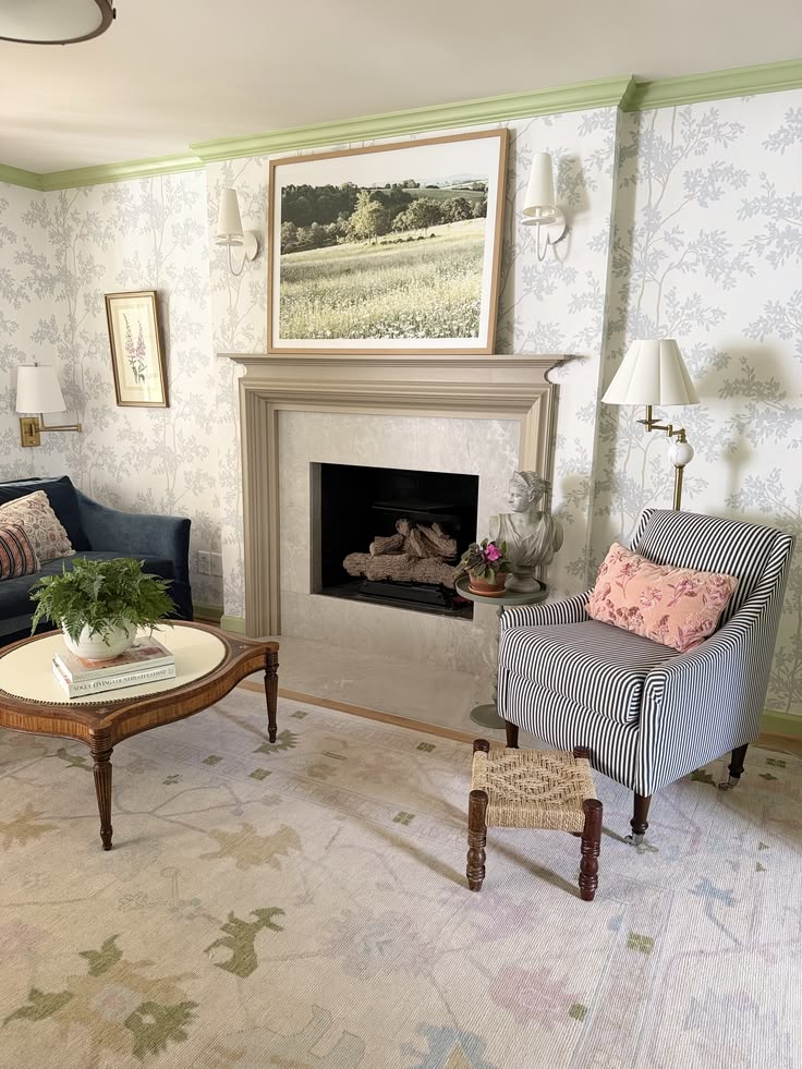 Custom oushak, cozy english living space
