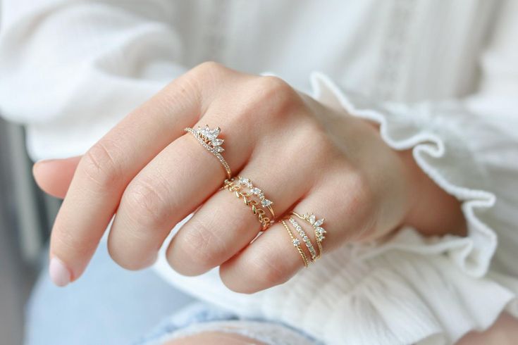 NEW Clermont Stacking Ring Minimalist ring Crystal ring | Et