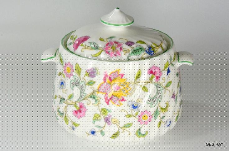 Haddon Hall by Minton Bone China Sugar Bowl with Lid