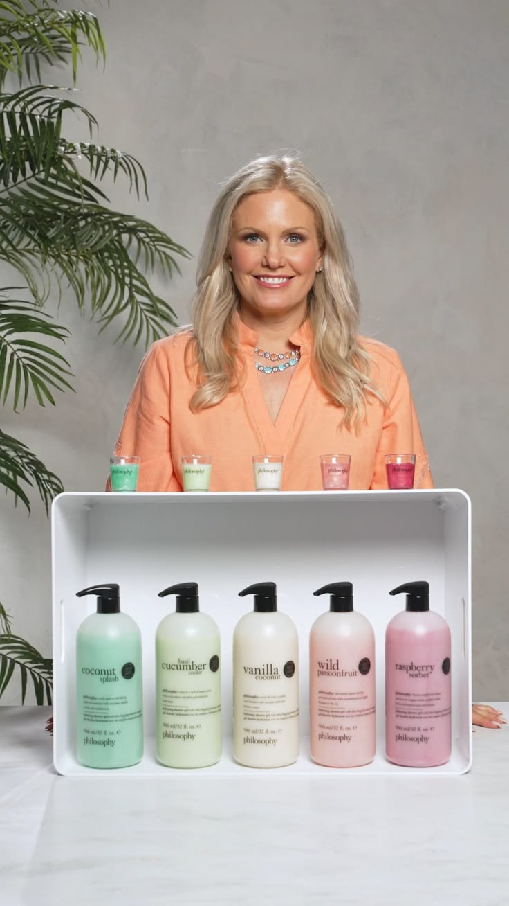QVC Host Terri Conn tries to guess the philosophy shower gel