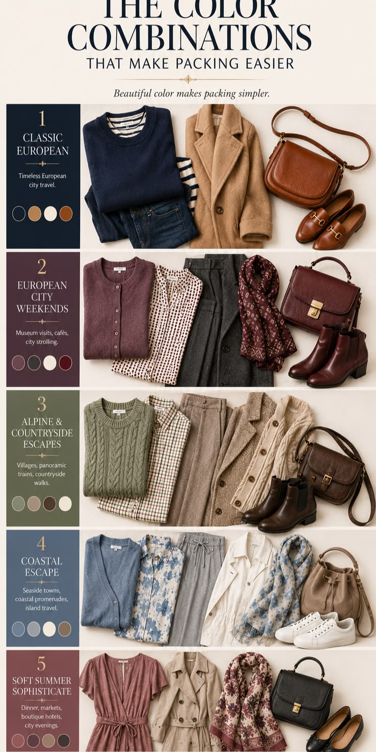 Packing becomes easier when your wardrobe works together. Th