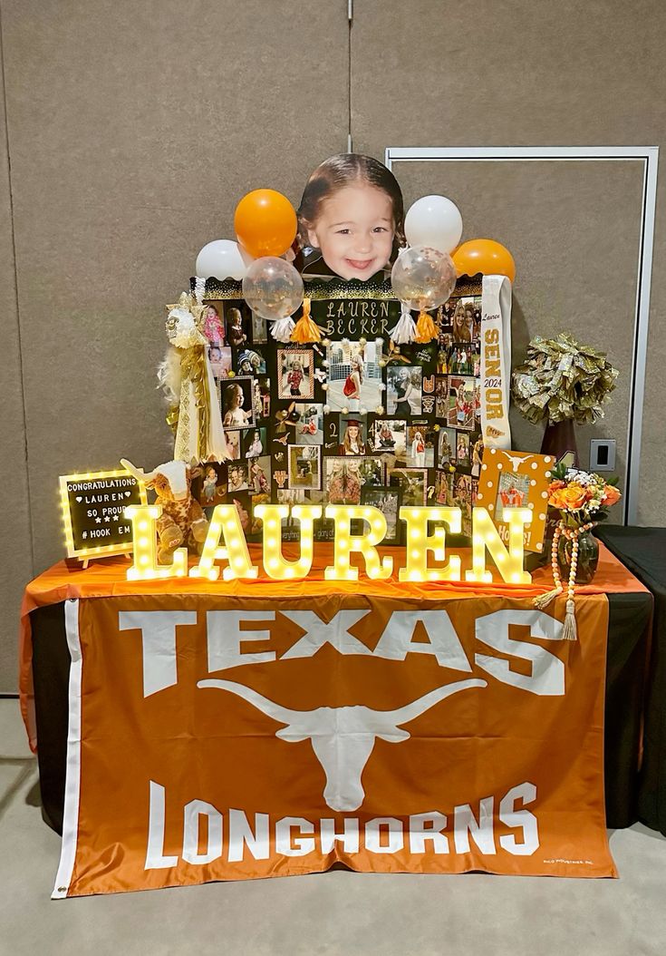 This was my daughter’s senior table for cheer and her Grad p
