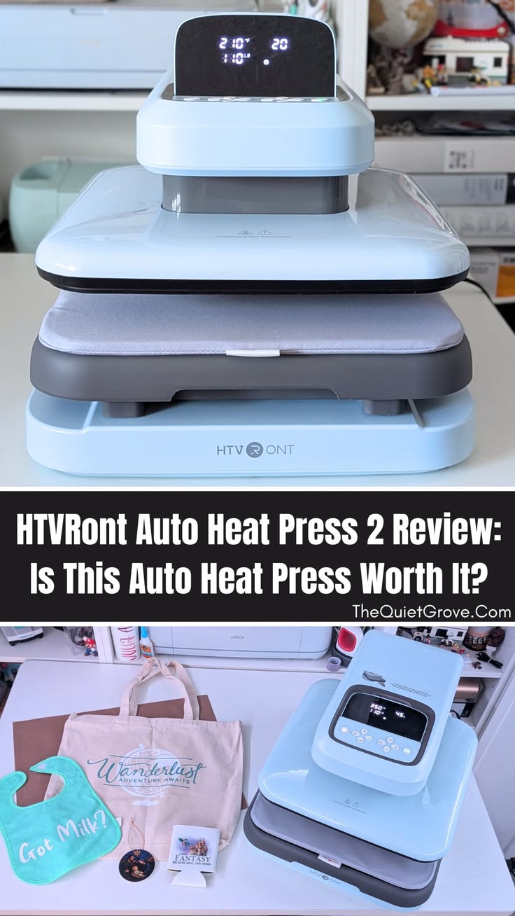 (ad) I’ve been testing out the new HTVRONT Auto Heat Press 2