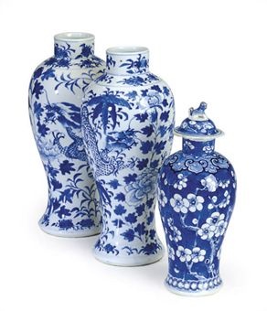 Porcelain Blue and White Vases