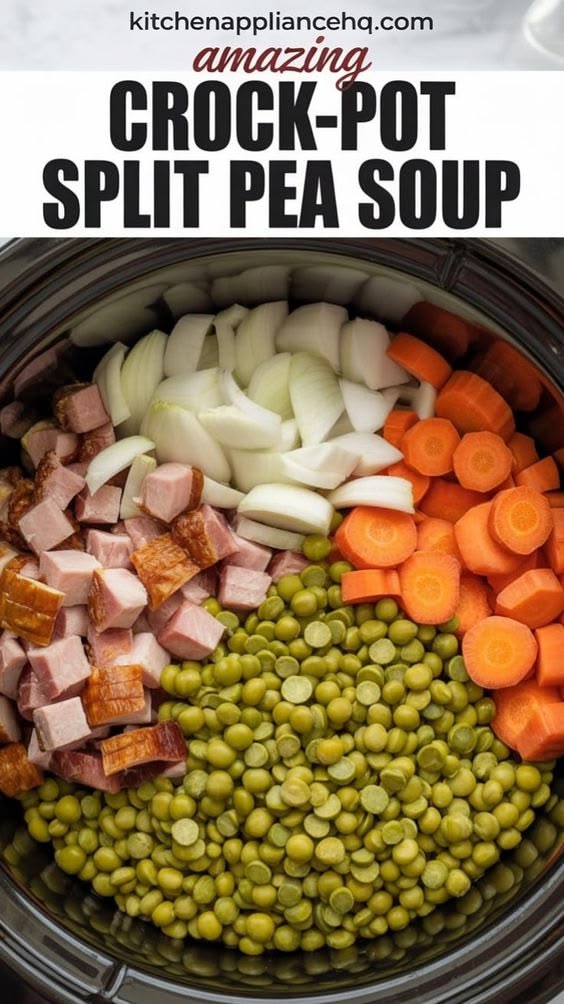Discover this slow cooker split pea soup recipe that's super