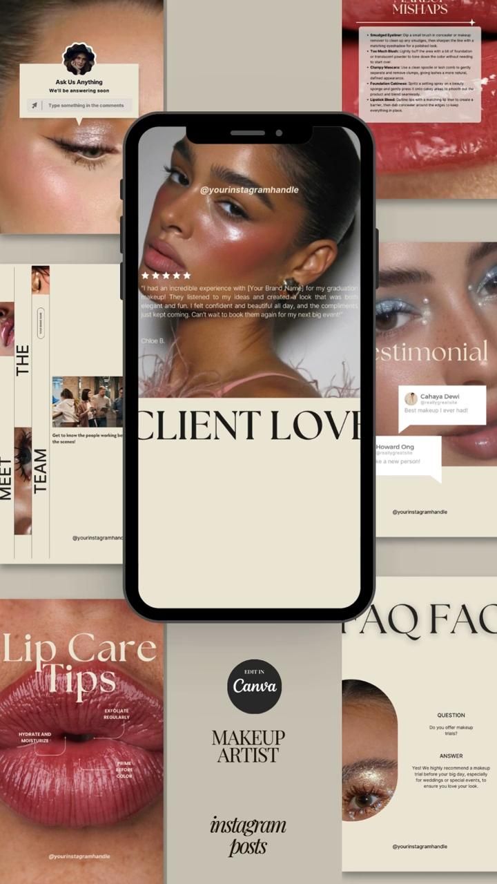 ✿ Elevate Your Makeup Studio’s Instagram with These MUA Temp